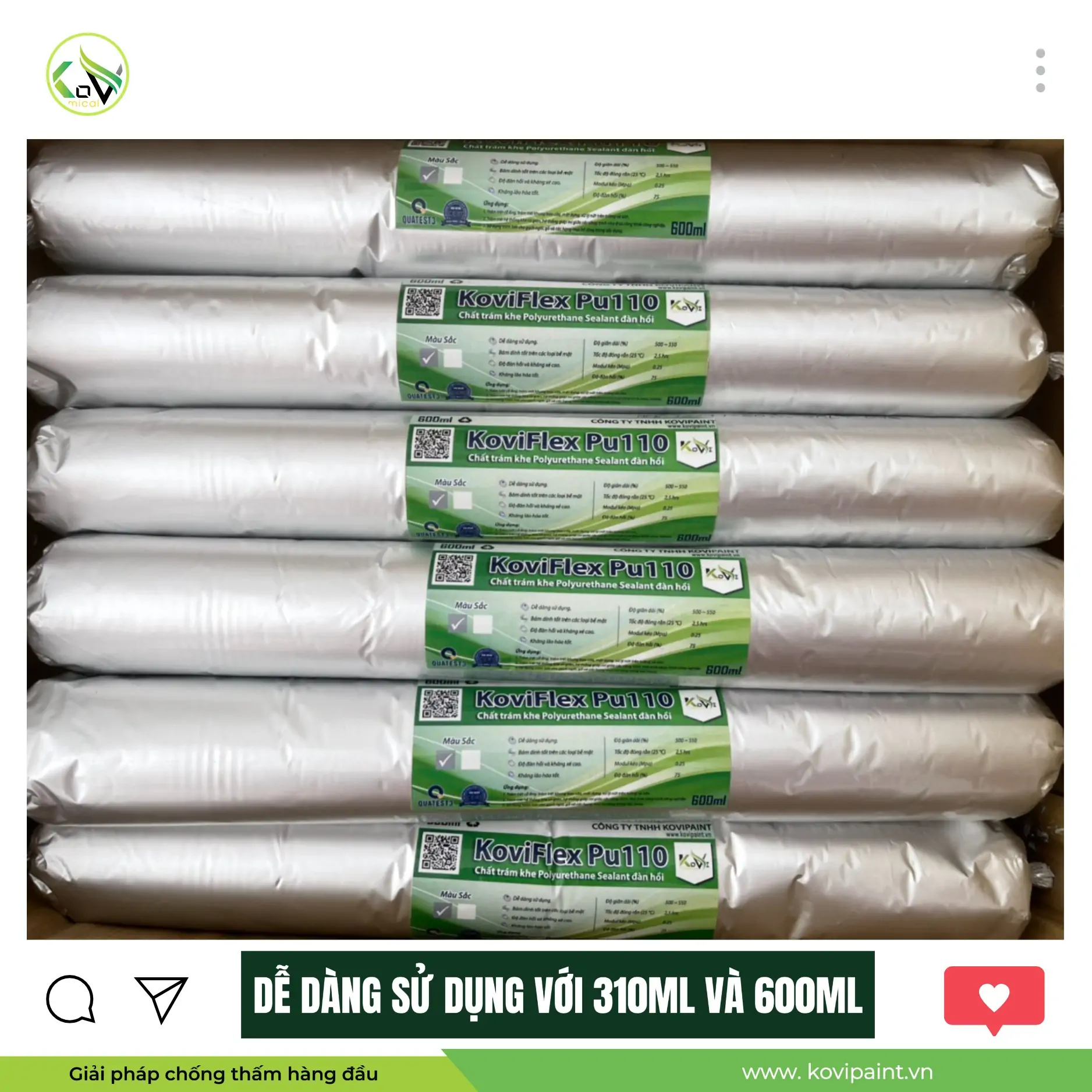 Keo Trám khe Kovi Puflex110 3 Koviflex pu110